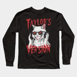 death metal taylors cat version Long Sleeve T-Shirt